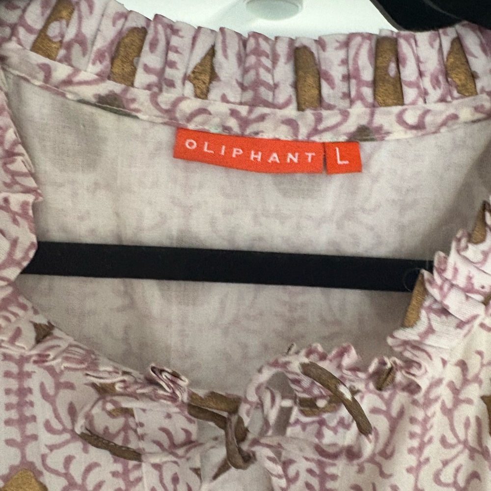 Oliphant Pink and Gold Floral Tie-Neck Dress - Picture 4 of 4